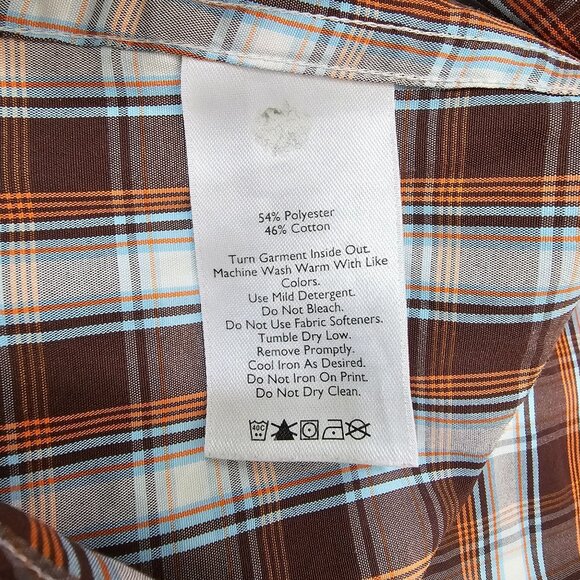 Eddie Bauer Mens Outdoors Plaid Shirt Size Medium Vented Fishing Camping Casual - Picture 10 of 10